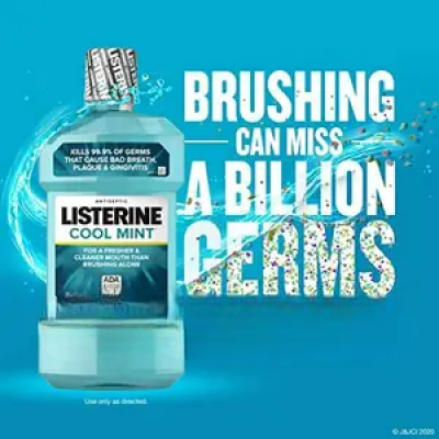 Listerine Cool Mint Antiseptic Mouthwash for Bad Breath 1.5l