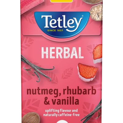 TETLEY HERBAL NUTMEG RHUBARB & VANILLA