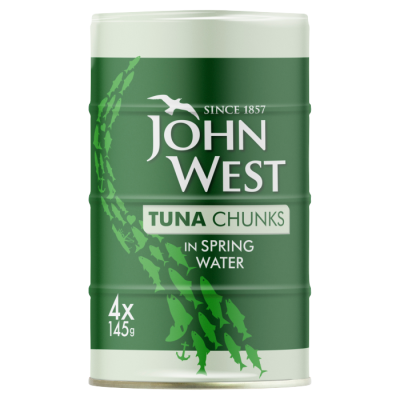John West Tuna Chunks 4 Packs
