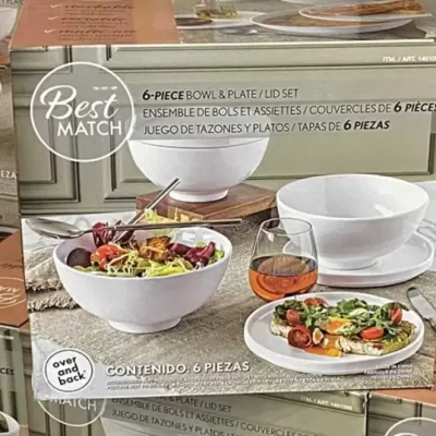 BEST MATCH 6 PIECE BOWL AND PLATE SET