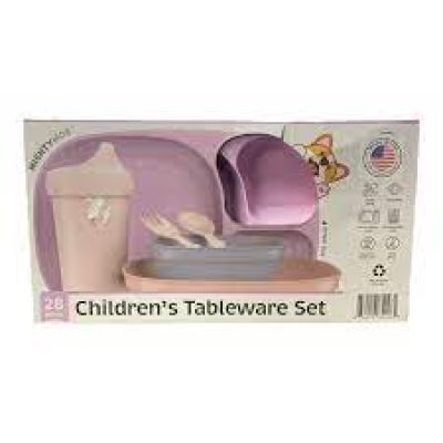MIGHTY 28 PIECE CHILDERN’S TABLE WARE SET