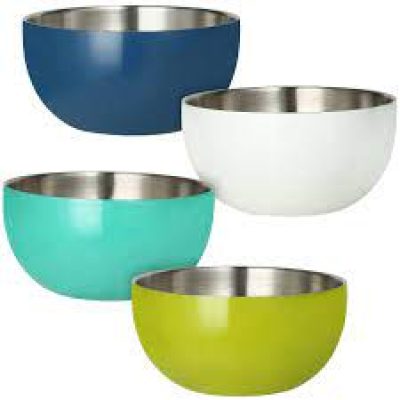 Double Wall Stainless Steel Bowls (Set of 4)