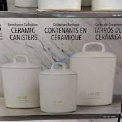 3 PIECES CERAMIC CANISTERS  (FarmHouse Collection)