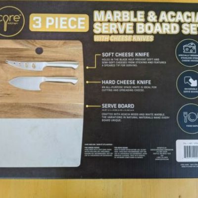 Marble & Acacia Serve Board set 3 pack