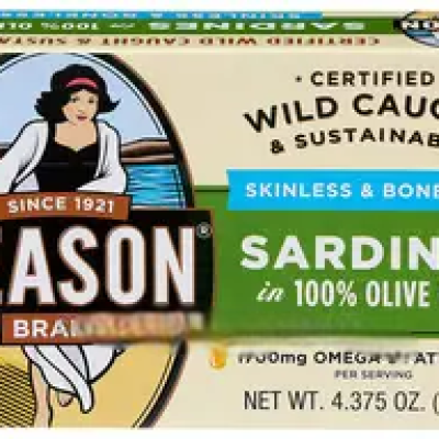 Season,Sardines,Skinless Boneless in 100%Olive Oil,4.375 Oz