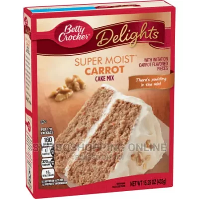 Betty Crocker Super Moist Carrot Cake Mix.