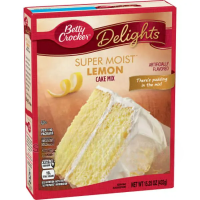 Betty Crocker Super Moist Lemon Cake Mix.
